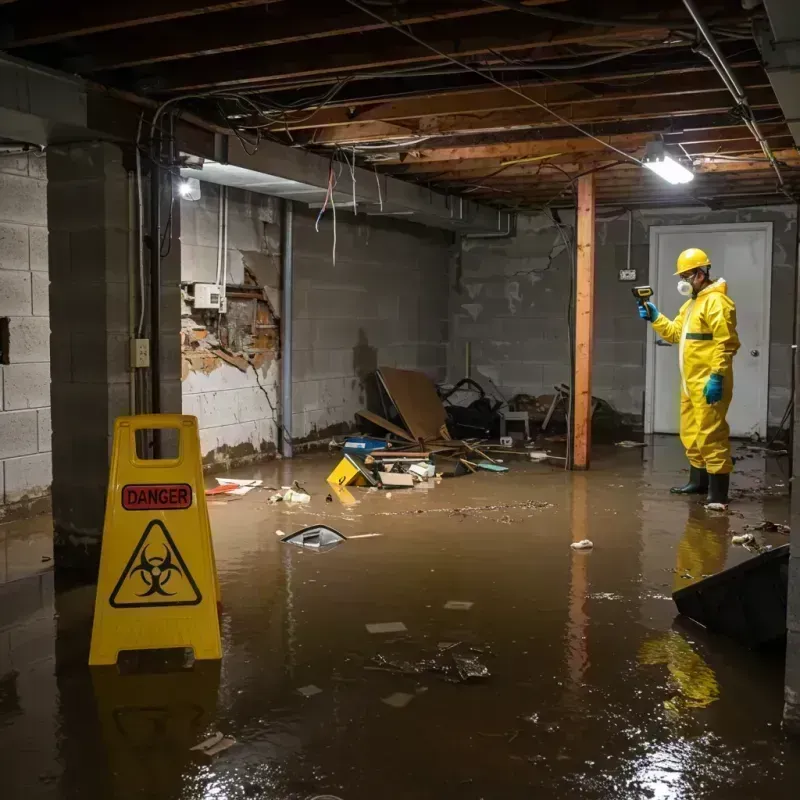 Flooded Basement Electrical Hazard in Pewee Valley, KY Property